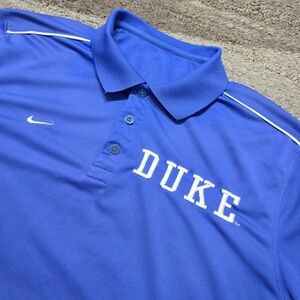 Nike Dri-Fit Duke Blue Devils Golf Polo Shirt Men’s XL Blue Performance Logo